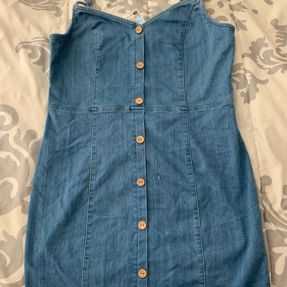 Denim body con dress